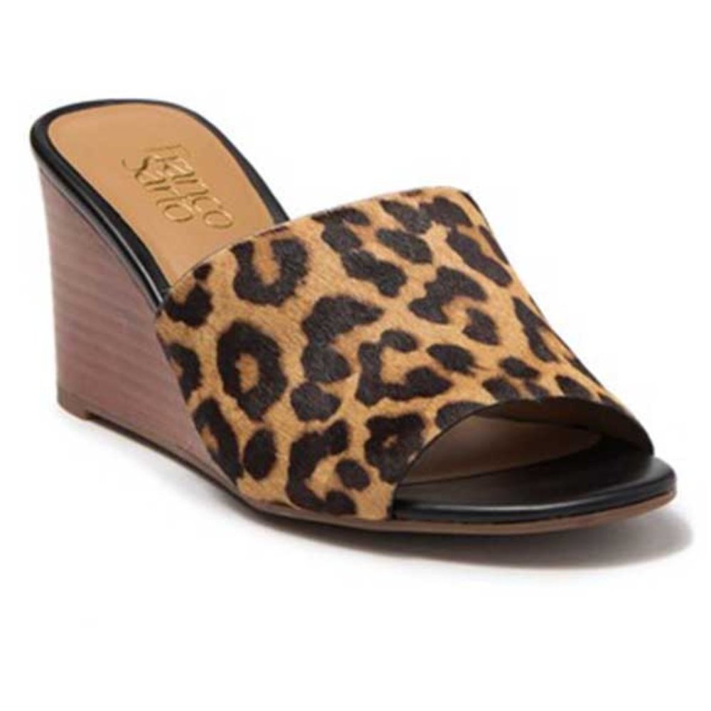 Franco Sarto Mckenna Genuine Calf Hair Wedge Sandal 7